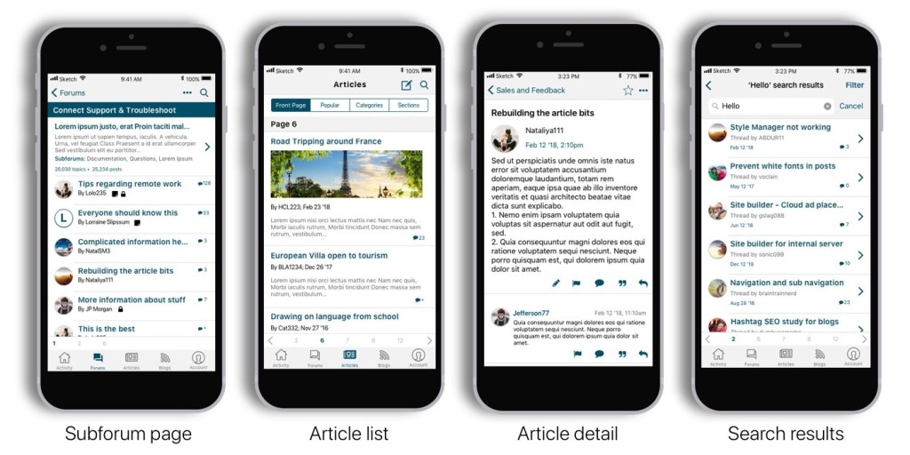 ios screens